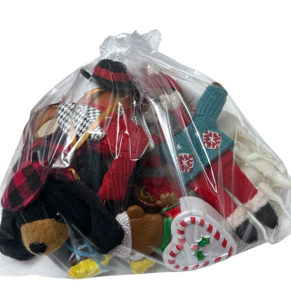 Christmas Ornaments Bundle Retro Animals Holiday Decor Crafts Mix